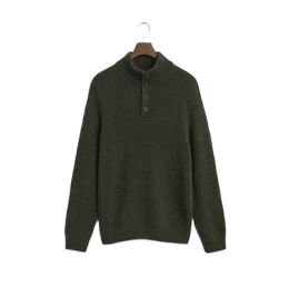 Gant Herren Strickpullover mit geknöpften Kragen