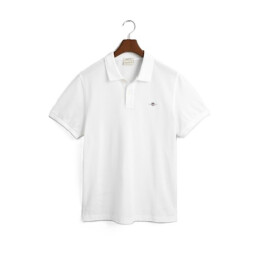 Gant Herren Piqu&eacute; Poloshirt Shield White XL