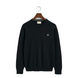 Gant Herren Pullover Classic C-Neck Black M