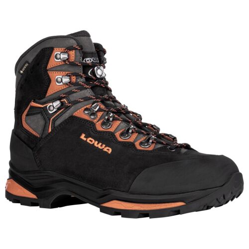 Lowa Herren Trekkingstiefel Camino EVO GTX Schwarz/Orange 10 UK - 44,5 EU