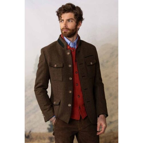 Habsburg Herren Indoor Jacke aus Schurwolle Adrian Schlamm