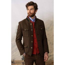 Habsburg Herren Indoor Jacke aus Schurwolle Adrian Schlamm