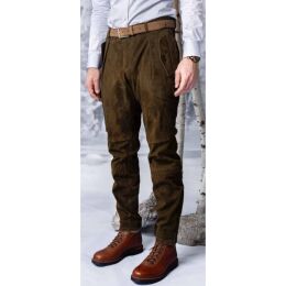 Habsburg Herren Hose aus Lammvelours Wagrain Oliv