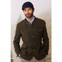 Habsburg Herren Indoor Jacke aus Schurwolle Salvator Schlamm 54