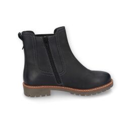 Camel Active Damen Chelsea Boots Crazy Horse gef&uuml;ttert Schwarz