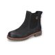 Camel Active Damen Chelsea Boots Crazy Horse gefüttert Schwarz 36