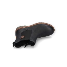 Camel Active Damen Chelsea Boots Crazy Horse gef&uuml;ttert Schwarz 38