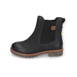 Camel Active Damen Chelsea Boots Crazy Horse gef&uuml;ttert Schwarz 41