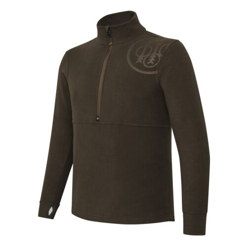 Beretta Herren Thermofleece Shirt HP Logo Half Zip Green Moss S