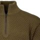 Laksen Herren Sweater Fischermans zip Olivengrün XL