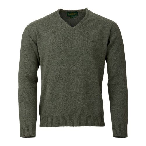 Laksen Herren Pullover Trent V-Ausschnitt Waldgrün XL