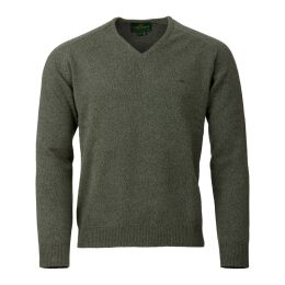 Laksen Herren Pullover Trent V-Ausschnitt Waldgr&uuml;n XL