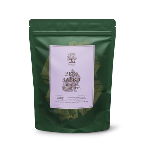 Essential Foods Grain-Free Beef & Rabbit Dental Delights 200g