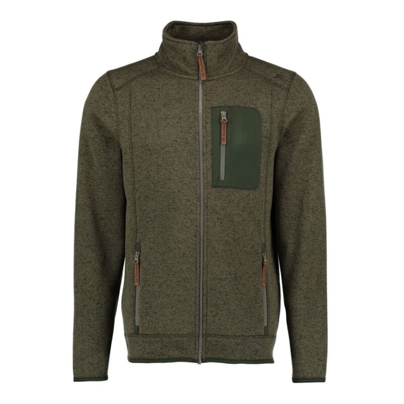 OS Trachten Herren Jacke Strick Fleece Fares Oliv 5XL
