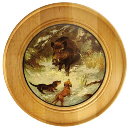 AKAh Ehrenscheibe aus Massivholz 30cm Fuchs