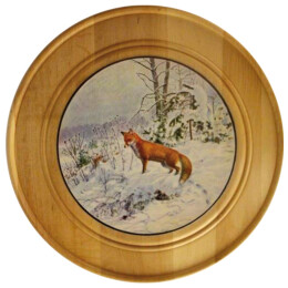 AKAh Ehrenscheibe aus Massivholz 30cm Fuchs