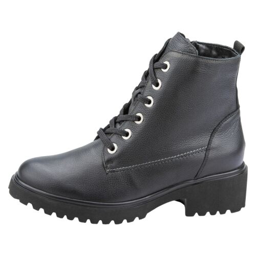 Waldläufer Damen Stiefelette H-Luise Schwarz