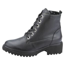 Waldläufer Damen Stiefelette H-Luise Schwarz