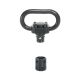 Halder Riemenbügel und Buchse Push & Go 9,5mm in Holz arretierbar 40mm