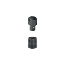 Halder Studadapter und Buchse 6,0mm in Holz arretierbar
