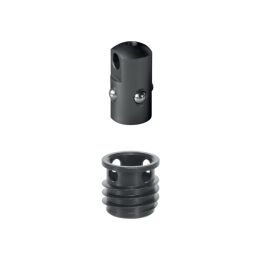 Halder Studadapter und Buchse 9,5mm in Kunststoff arretierbar