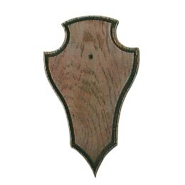 AKAH Troph&auml;enbrett dunkel, spitz mit Ausfr&auml;sung 22x13cm