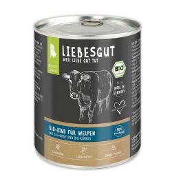 Liebesgut Hundenassfutter Junior Bio Rind mit Hirse und K&uuml;rbis 800g