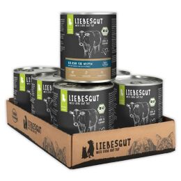 Liebesgut Hundenassfutter Junior Bio Rind mit Hirse und K&uuml;rbis 800g