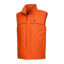 Rascher Signal-Loden-Steppweste "Prestige" orange-melange 54