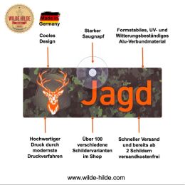 Wilde Hilde Saugnapfschild &quot;Forst&quot; II Orange