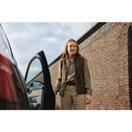 H&auml;rkila Damen Fleeceweste Sandhem Sherpa Demitasse brown XXL