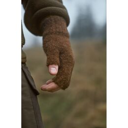 H&auml;rkila Handschuhe Alpacka Fingerlose Pinecone brown