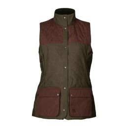 Härkila Damen Weste Retrieve Dark warm olive/Burgundy
