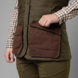 H&auml;rkila Damen Weste Retrieve Dark warm olive/Burgundy
