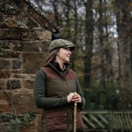 H&auml;rkila Damen Weste Retrieve Dark warm olive/Burgundy