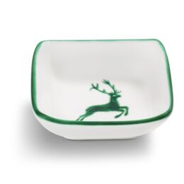 Gmundner Keramik Gr&uuml;ner Hirsch, Sch&auml;lchen quadratisch (9x9cm)