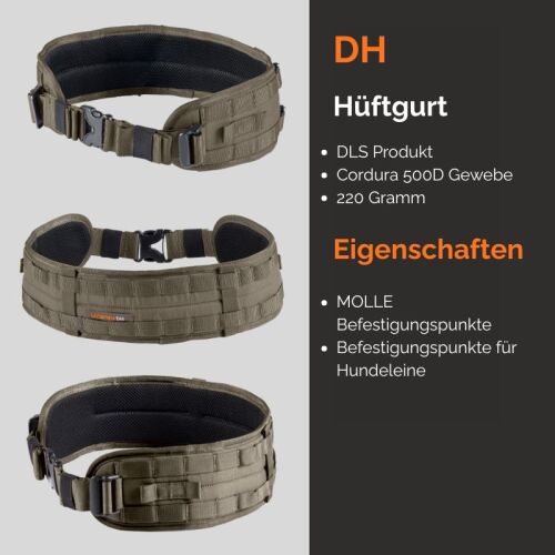 VORN Hftgurt DH mit MOLLE-System Ash Green - jetzt online kaufen!, 49,90