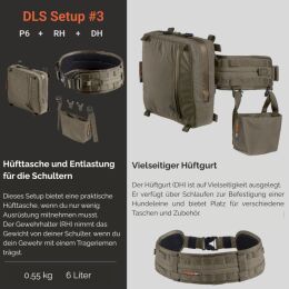 VORN H&uuml;ftgurt DH mit MOLLE-System Ash Green