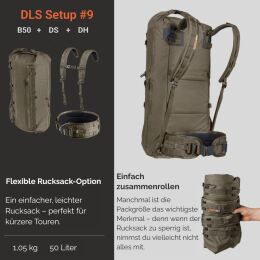 VORN H&uuml;ftgurt DH mit MOLLE-System Ash Green