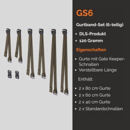 VORN Rucksack Befestigungsriemen GS6 Gate Strap Set Ash...