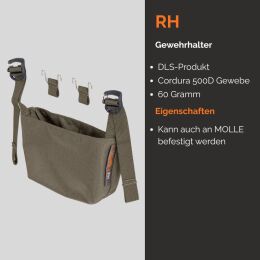 VORN Rucksack Gewehrhalter RH Rifle Holder Ash Green