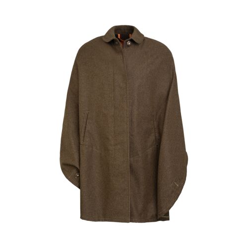 Rascher Damen Loden Wetterfleck/Plaid/Kotze Braun