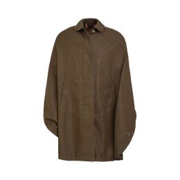 Rascher Damen Loden Wetterfleck/Plaid/Kotze Braun M