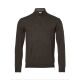 Chevalier Herren Pullover Aston Half Zip Merino Leather Brown