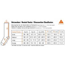 Alpenheat Beheizte Socken App-Bedienung Schwarz/Orange