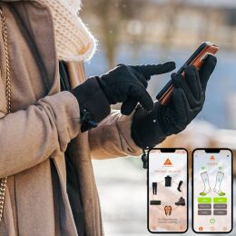 Alpenheat Beheizte Socken App-Bedienung Schwarz/Orange