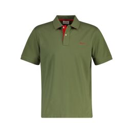 Gant Herren Poloshirt Regular Contrast Piqu&eacute; Dry Herb Green L