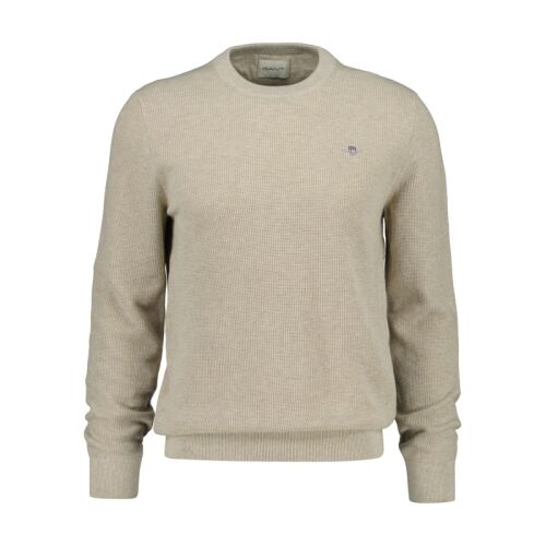 Gant Herren Pullover Rundhals mit Mikrostruktur