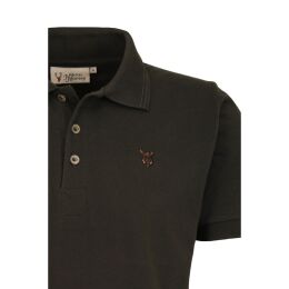 Hubertus Herren Polo-Shirt mit Stick "Keiler" Oliv