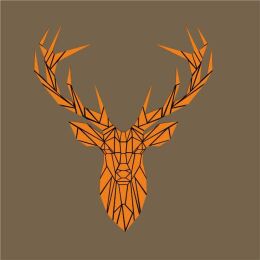 Hubertus Herren T-Shirt mit Stick"Hirsch"